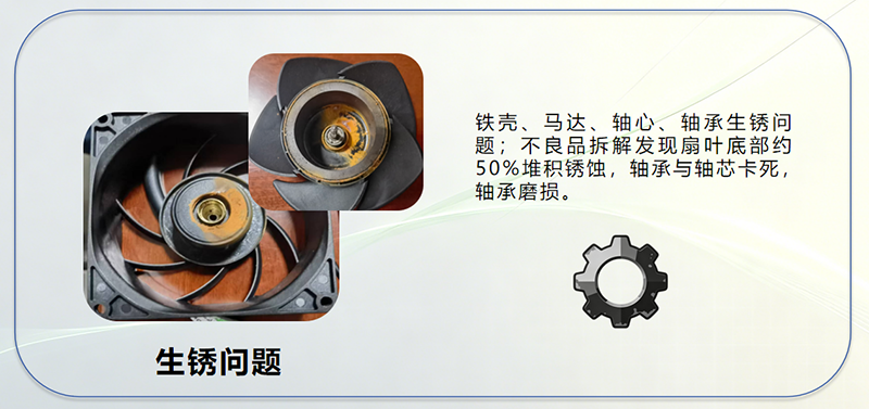 储能行业散热风扇生锈问题